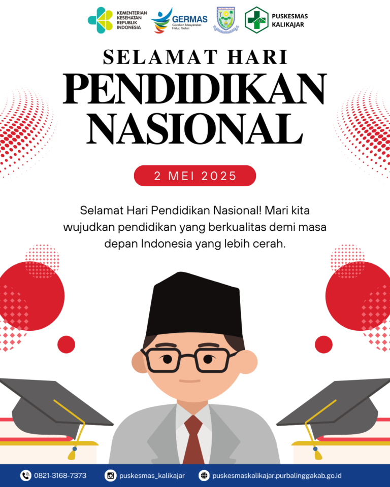 Merah dan Hitam Modern ilustrasi Hari Pendidikan Nasional Instagram Post