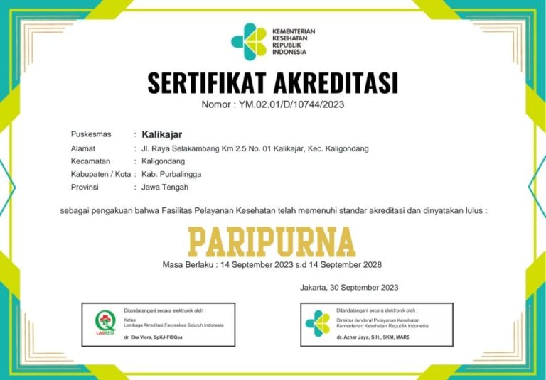 SERTIFIKAT AKREDITASI