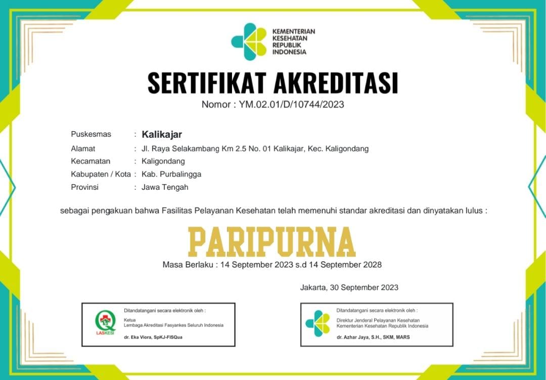 SERTIFIKAT AKREDITASI